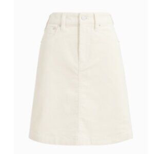 NWOT J Crew Women's Corduroy Mini Skirt, Cream, Size 0